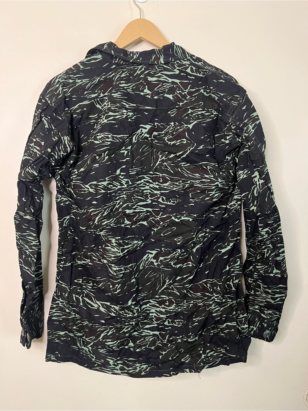 Vintage 80s Post Vietnam War Royal Thai Army "Shadow Tiger" Stripe Camo Shirt L - Picture 9 of 12